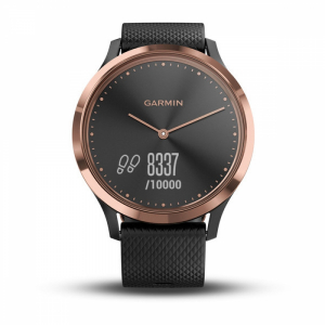 �����-���� Garmin Vivomove HR E EU Sport Black-Rose Gold SM