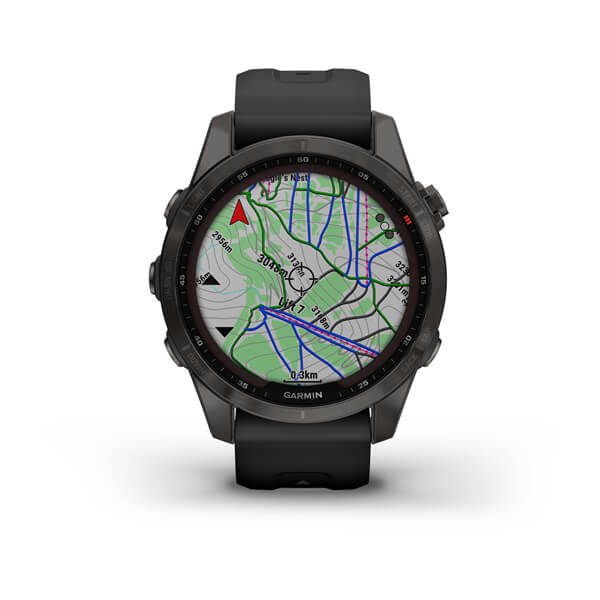 ���� Garmin FENIX 7S Sapphire Solar ��������� �������-����� DLC � ����������� ��������