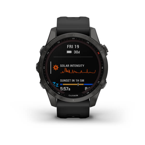 ���� Garmin FENIX 7S Sapphire Solar ��������� �������-����� DLC � ����������� ��������