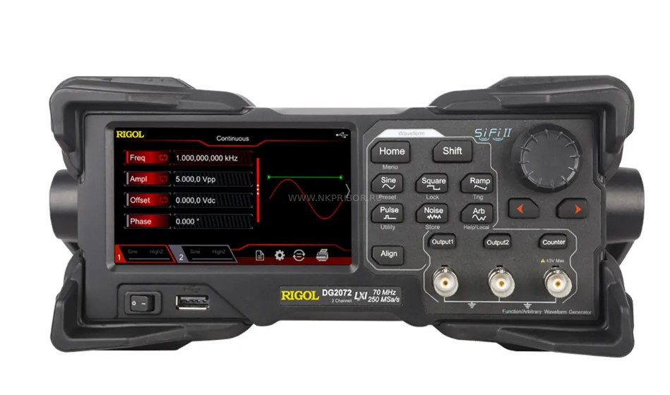 ��������� �������� ������������ ����� RIGOL DG2072